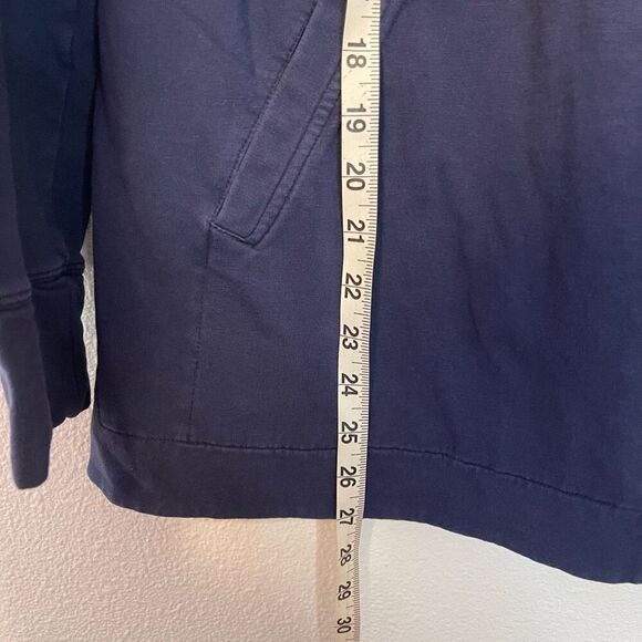 Lilly Pulitzer Popover Navy Quarter Zip Sweatshirt Size M - Picture 2 of 8